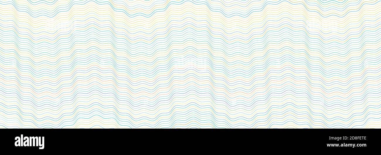 Breites rechteckiges Format gewellt, winken, Zick-Zack, Kreuz und quer Linien Design-Element, Muster-Textur und Hintergrund Stock Vektor