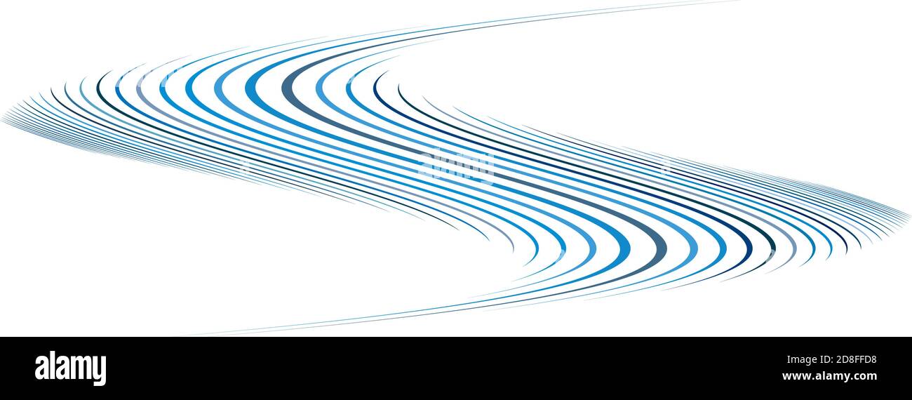 Breites rechteckiges Format gewellt, winken, Zick-Zack, Kreuz und quer Linien Design-Element, Muster-Textur und Hintergrund Stock Vektor