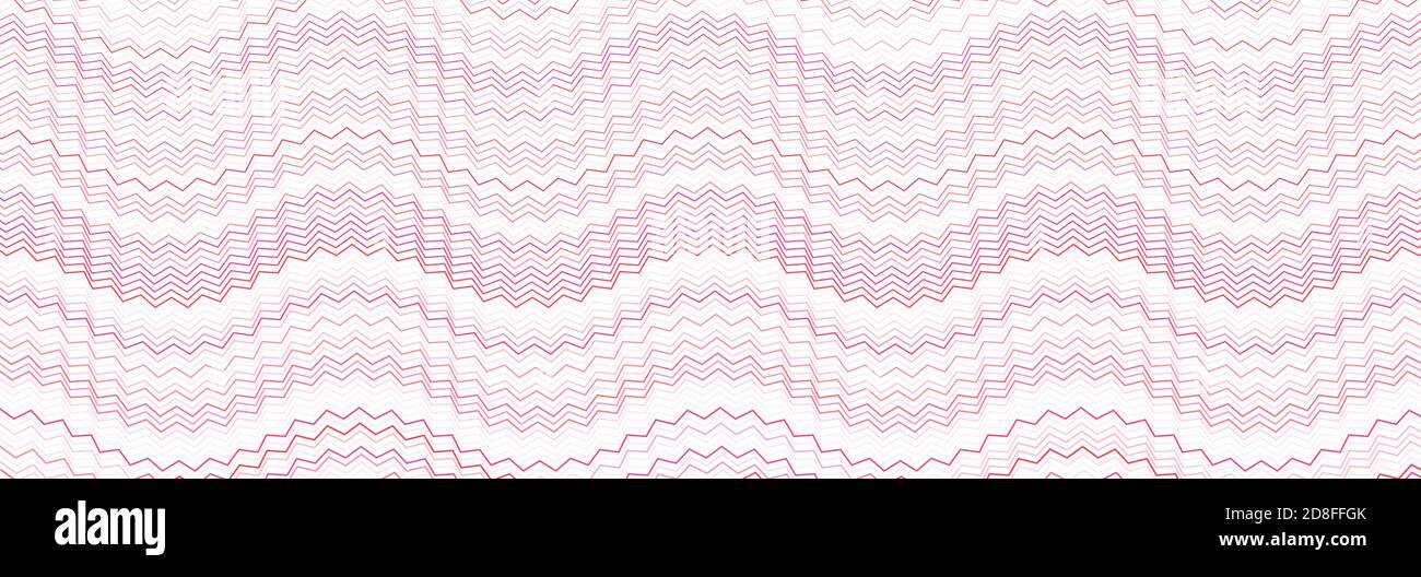 Breites rechteckiges Format gewellt, winken, Zick-Zack, Kreuz und quer Linien Design-Element, Muster-Textur und Hintergrund Stock Vektor