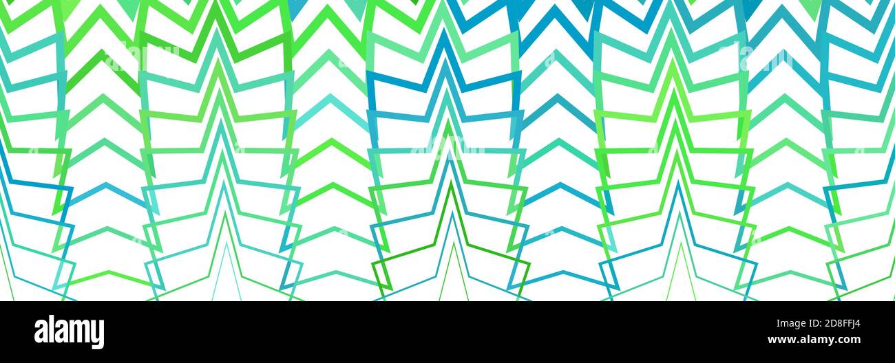 Breites rechteckiges Format gewellt, winken, Zick-Zack, Kreuz und quer Linien Design-Element, Muster-Textur und Hintergrund Stock Vektor
