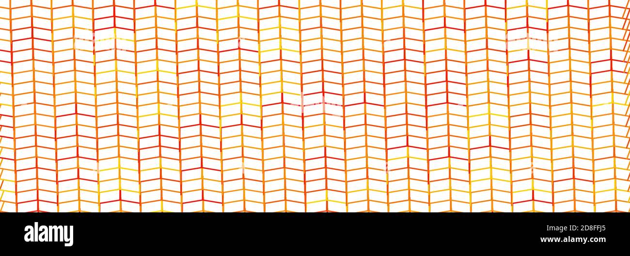 Breites rechteckiges Format gewellt, winken, Zick-Zack, Kreuz und quer Linien Design-Element, Muster-Textur und Hintergrund Stock Vektor