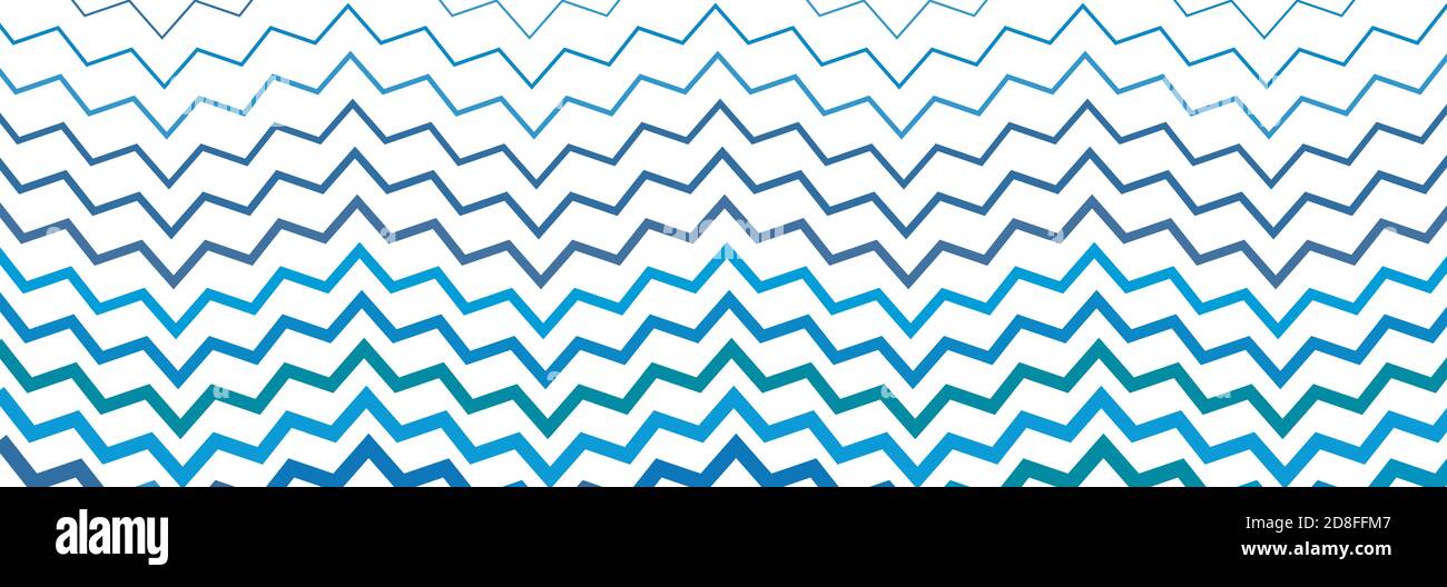 Breites rechteckiges Format gewellt, winken, Zick-Zack, Kreuz und quer Linien Design-Element, Muster-Textur und Hintergrund Stock Vektor