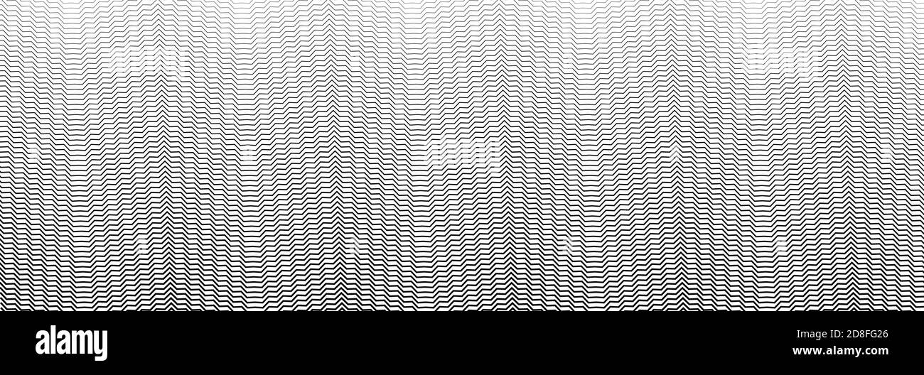 Breites rechteckiges Format gewellt, winken, Zick-Zack, Kreuz und quer Linien Design-Element, Muster-Textur und Hintergrund Stock Vektor
