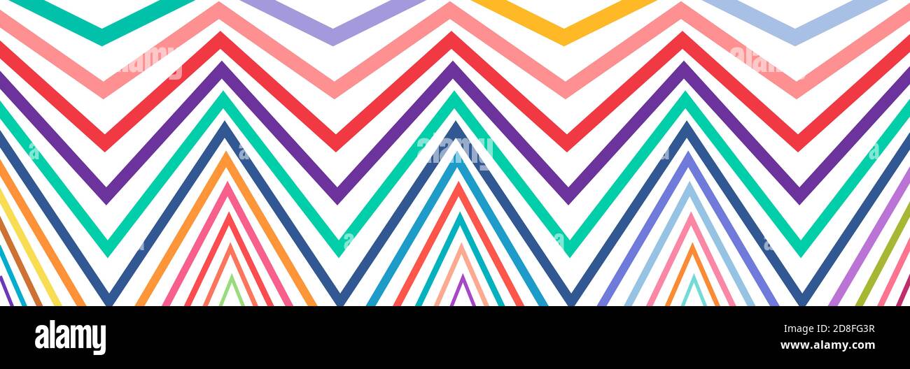 Breites rechteckiges Format gewellt, winken, Zick-Zack, Kreuz und quer Linien Design-Element, Muster-Textur und Hintergrund Stock Vektor