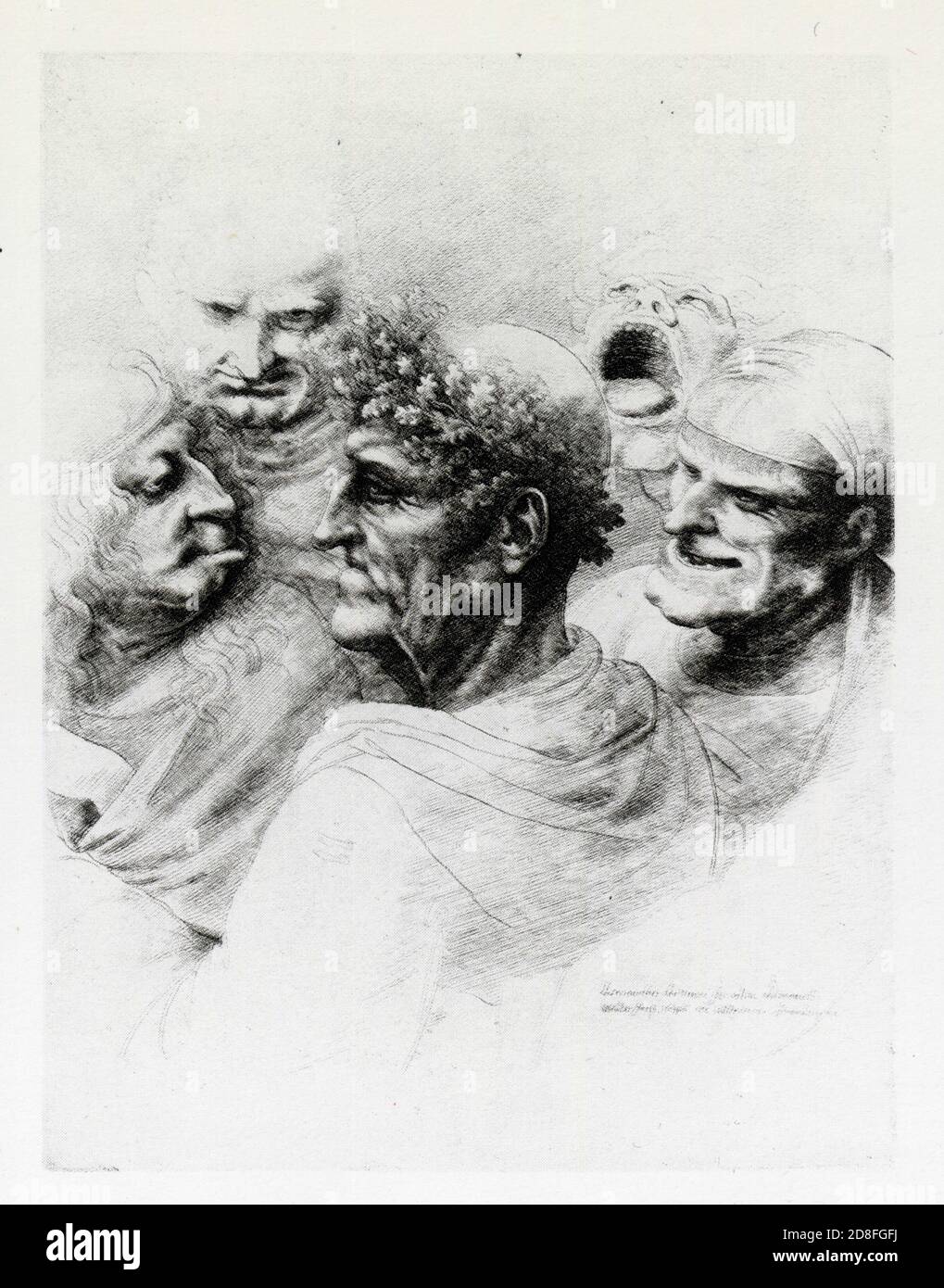 Wenzelaus Hollar, ich habe Leonardo da Vinci geätzt. 1646. Stockfoto