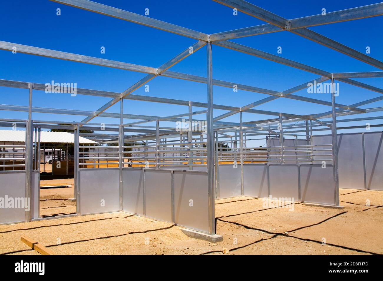 Neubau Stall, Temecula, Kalifornien, USA Stockfoto