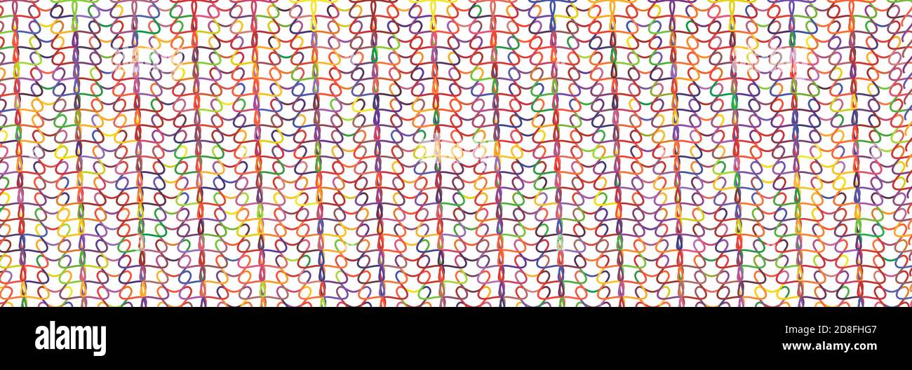 Breites rechteckiges Format gewellt, winken, Zick-Zack, Kreuz und quer Linien Design-Element, Muster-Textur und Hintergrund Stock Vektor