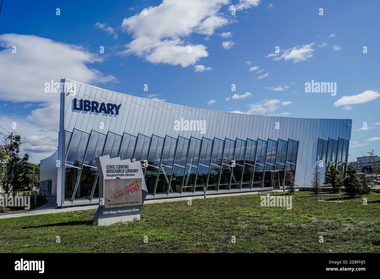 vaughan Bürgerzentrum Ressourcenbibliothek Moderne Architektur in der Nähe von toronto kanada Stockfoto
