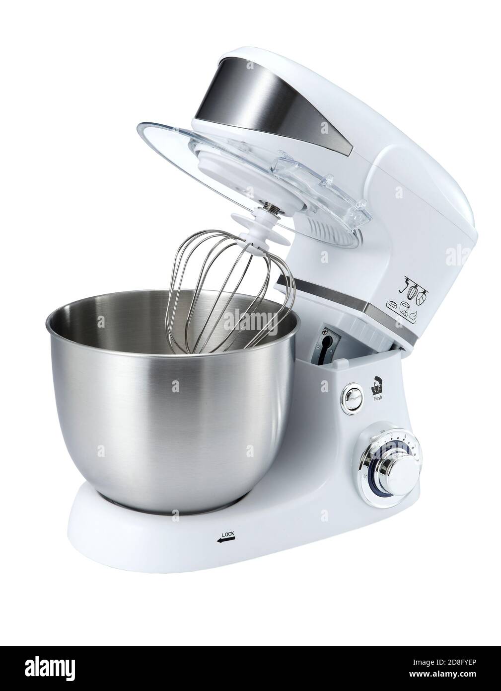 Ein Mixer, Handmixer oder Standmixer, ist ein Küchengerät Stockfoto