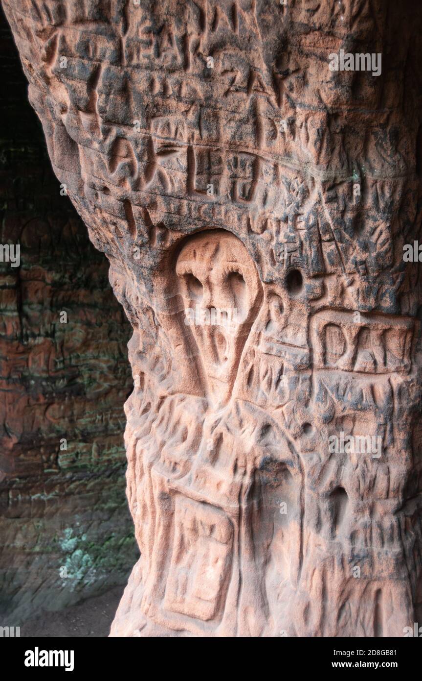 In ganz Großbritannien - Nanny's Rock, Kinver Edge, Stockfoto