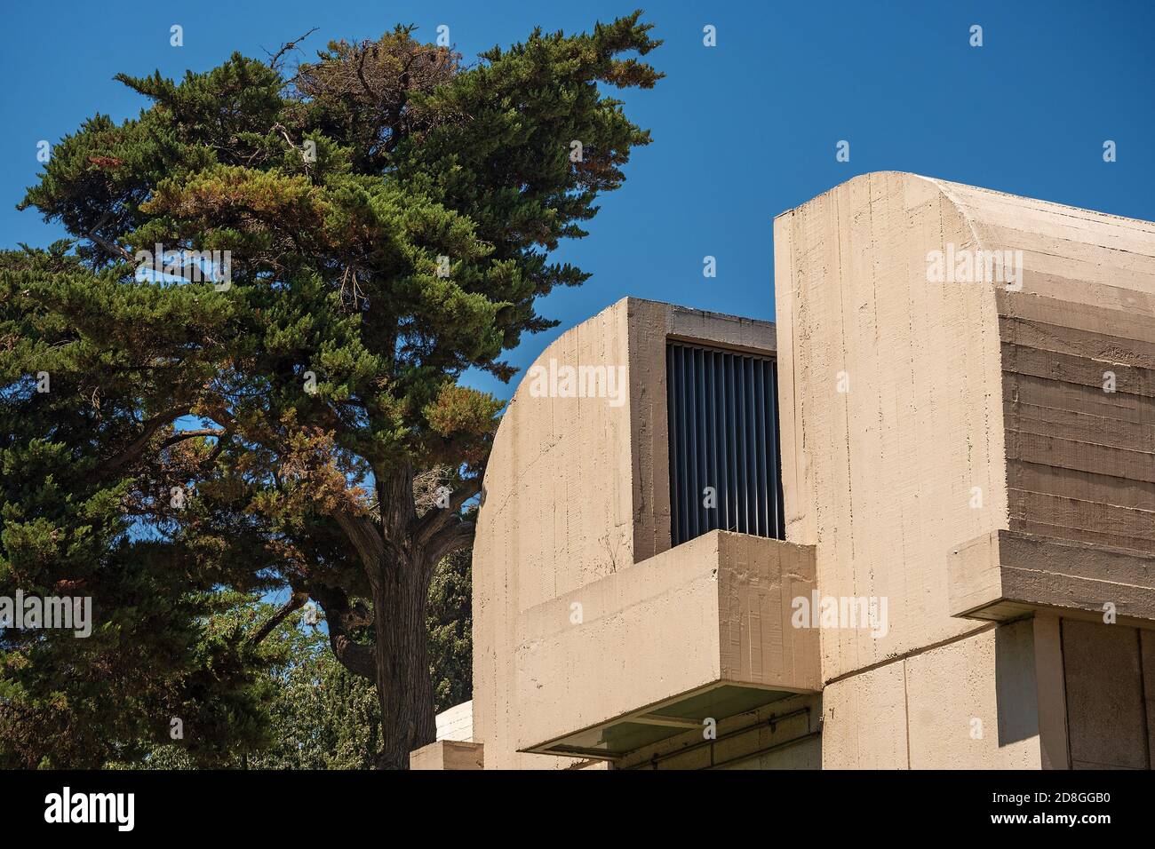 Fundacio Joan Miro (1975), Museum für moderne Kunst mit den Kunstwerken von Joan Miro (1893-1983). Architekt: Josep Lluis Sert, Barcelona, Katalonien, Spanien. Stockfoto