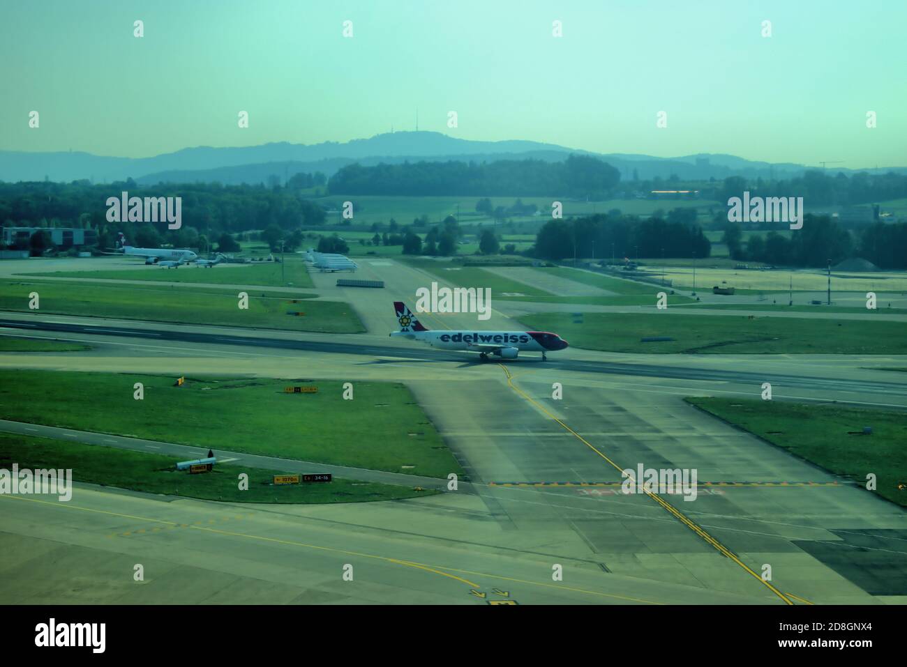 Abflug vom internationalen Flughafen Zürich in der Schweiz 17.9.2020 Stockfoto