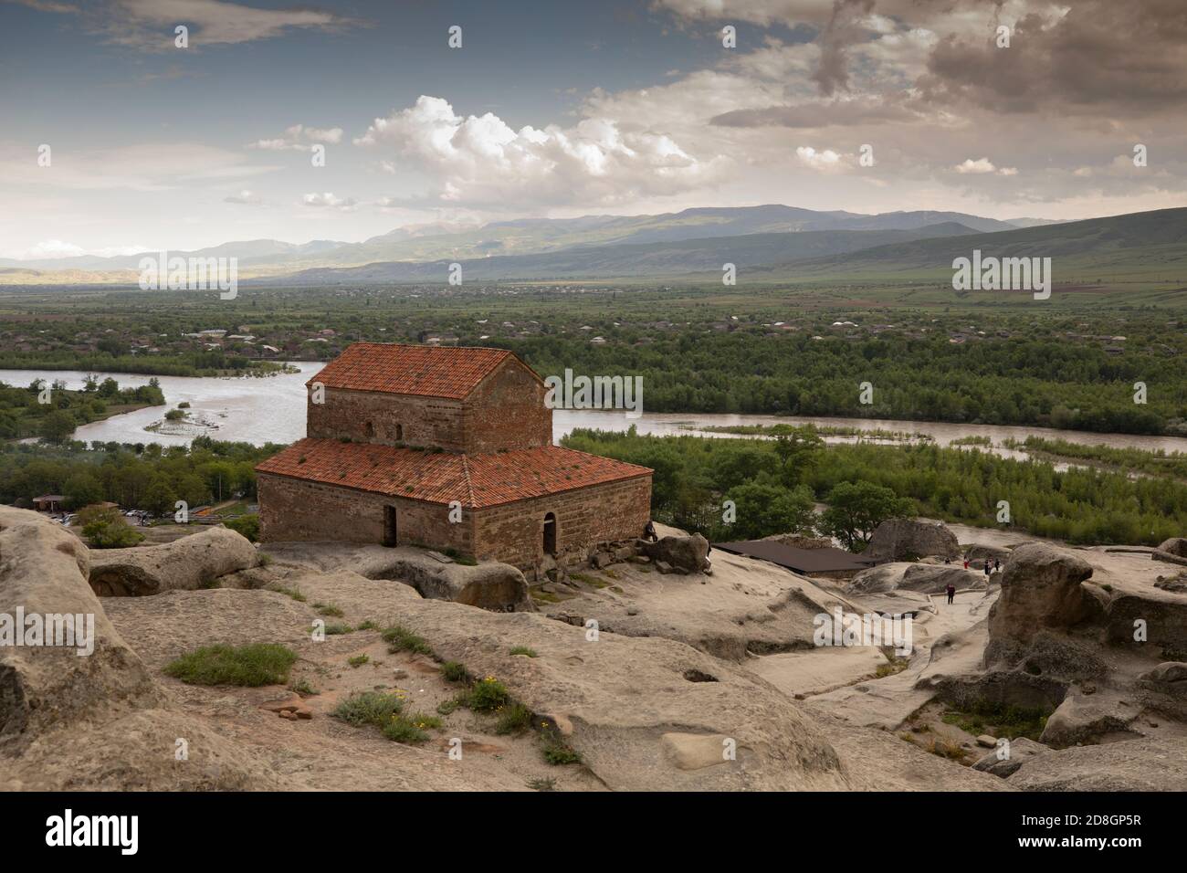 Kirche des Prinzen in Uplistsikhe, entlang des Flusses Mtkvari in Georgien, Kaukasus, Osteuropa. Stockfoto
