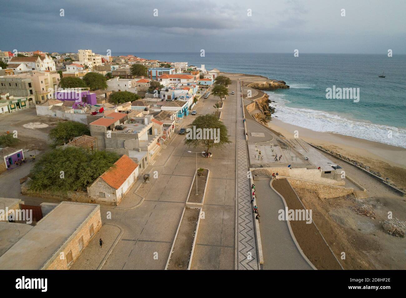 Porto Ingles ist die Hauptstadt der Insel Maio, Cabo Verde. Stockfoto