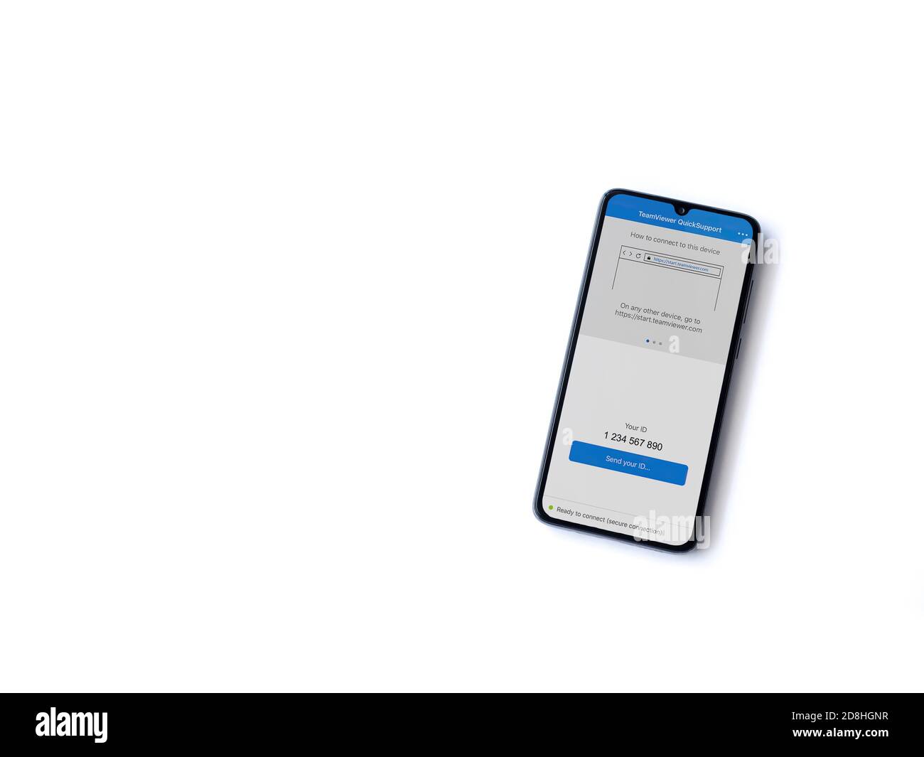 LOD, Israel - 8. Juli 2020: TeamViewer QuickSupport App Launch Screen mit  Logo auf dem Display eines schwarzen Smartphone isoliert auf weißem Backgro  Stockfotografie - Alamy
