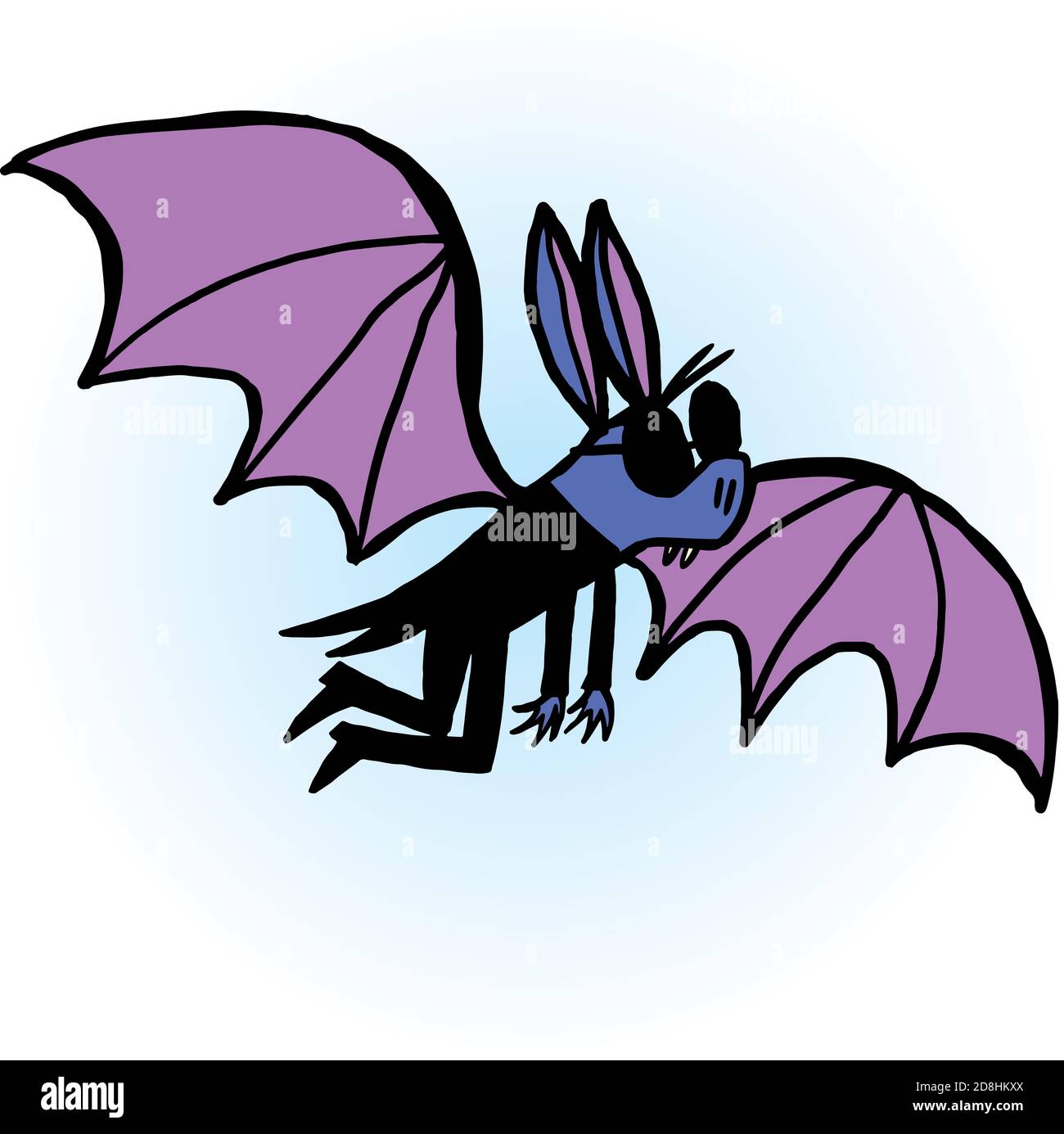 Bat kehrt früh am Morgen zurück Stockfoto