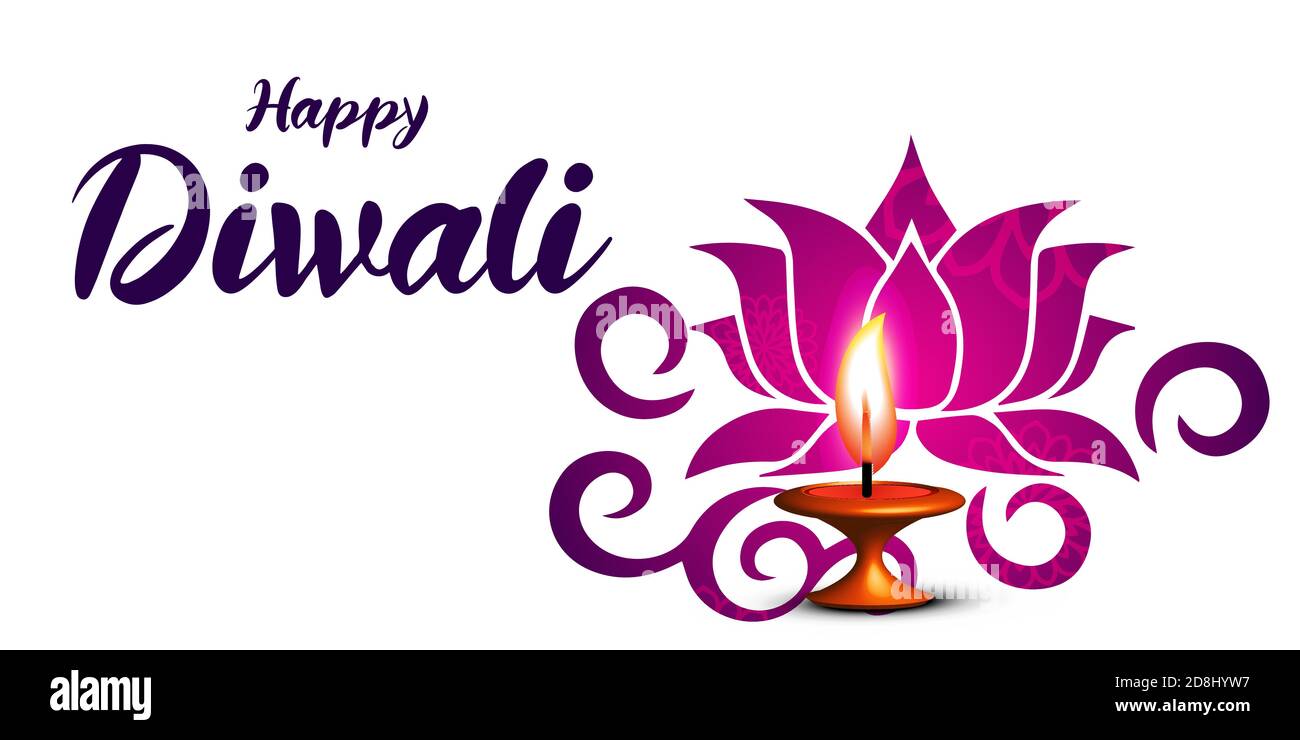Happy diwali schönes dekoratives Bannerdesign Stock Vektor