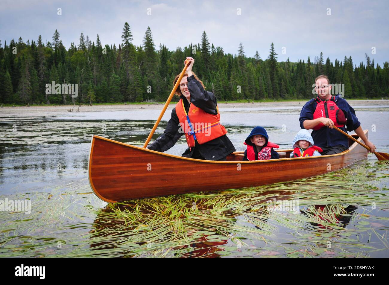 Kanufahren im Algonquin Provincial PARK in Ontario, KANADA. Stockfoto