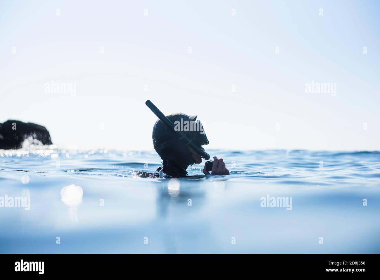 Schnorcheln an einem sonnigen Tag in New England Stockfoto