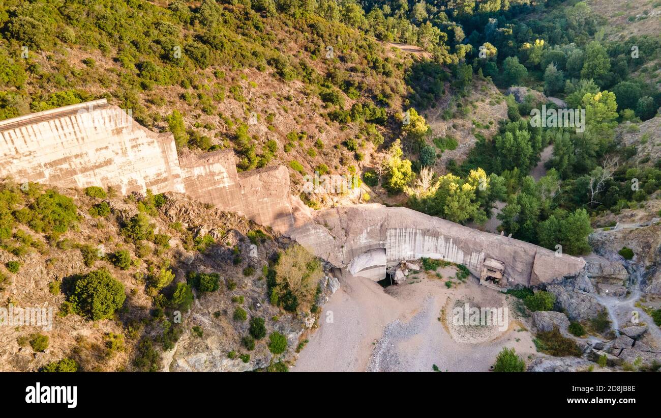 Malpasset Damm, der 1959 brach - Frejus, Var, Frankreich Stockfoto