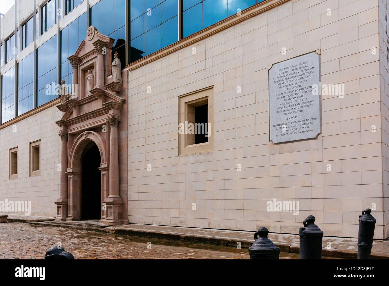 Das San Gerónimo University College von Havanna befindet sich an der Stelle, wo das erste Haus der hohen Studien, die Königliche und Päpstliche Universität von Sa Stockfoto