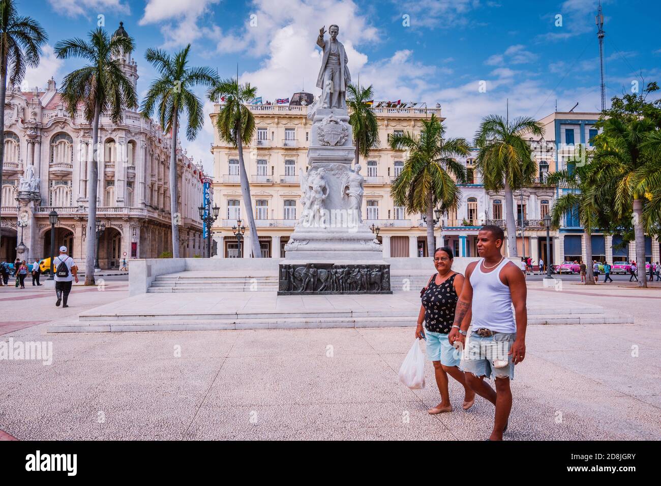 Statue von José Martí, Parque Central. La Habana - La Havanna, Kuba, Lateinamerika und die Karibik Stockfoto