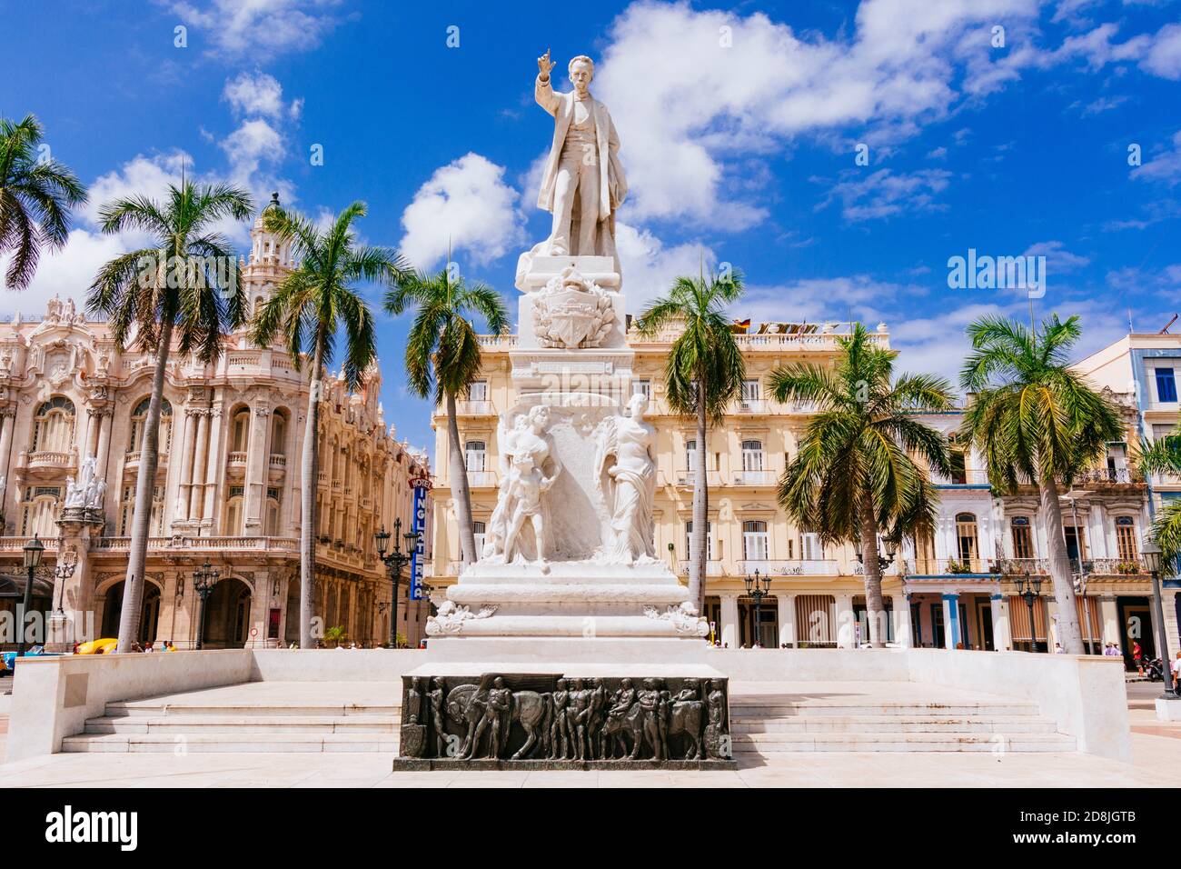 Statue von José Martí, Parque Central. La Habana - La Havanna, Kuba, Lateinamerika und die Karibik Stockfoto