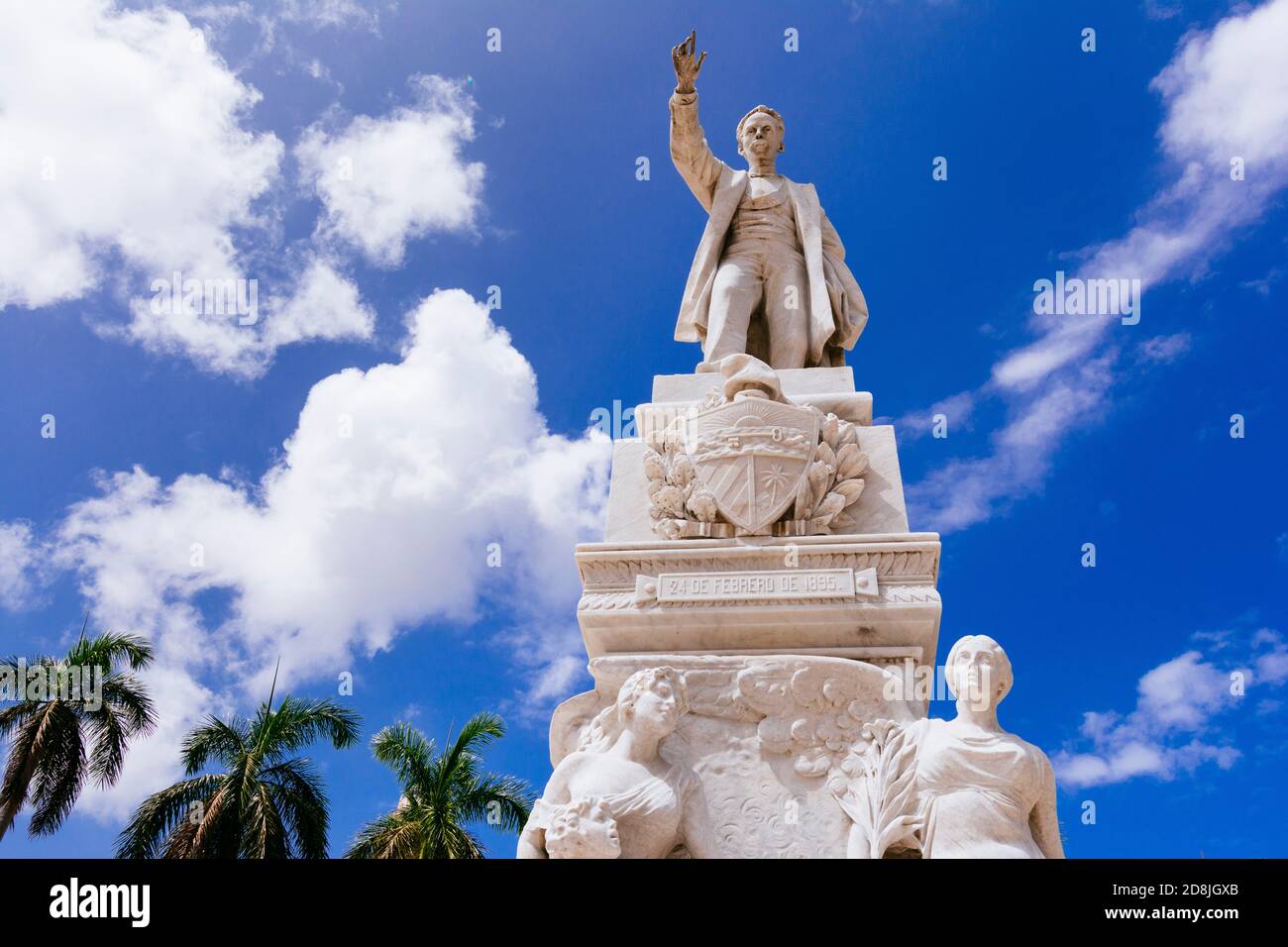 Statue von José Martí, Parque Central. La Habana - La Havanna, Kuba, Lateinamerika und die Karibik Stockfoto