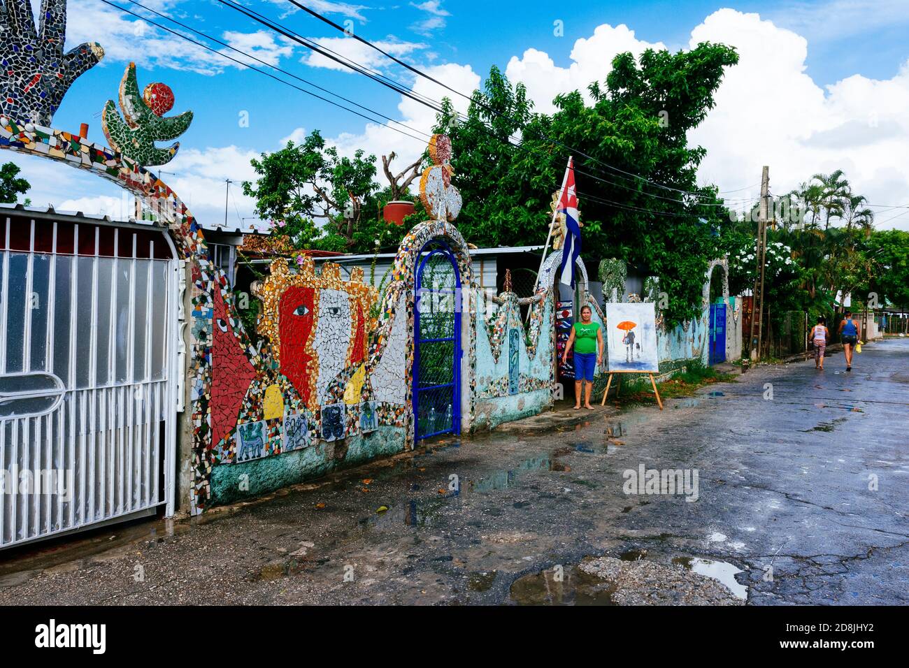 Der Künstler Jose Rodriguez Fuster hat eine kreative Enklave aufgebaut Ihr Haus, das in die Umgebung ausgelaufen ist.Jaimanitas War ein Ekonom Stockfoto