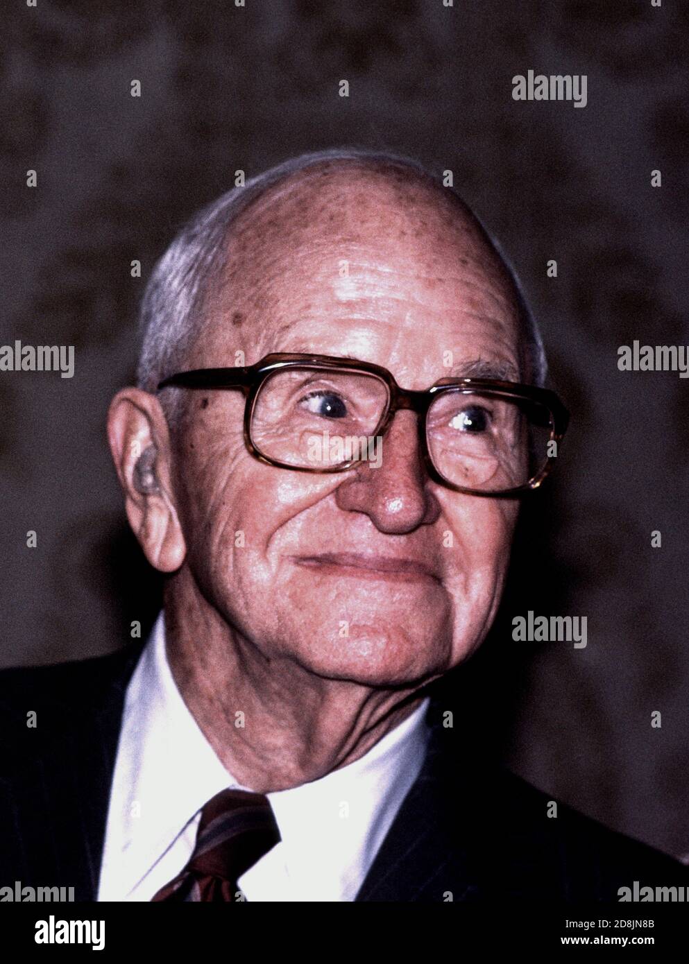 Stephen D. Bechtel, Präsident der Bechtel Gruppe, Mai 1985 Stockfoto