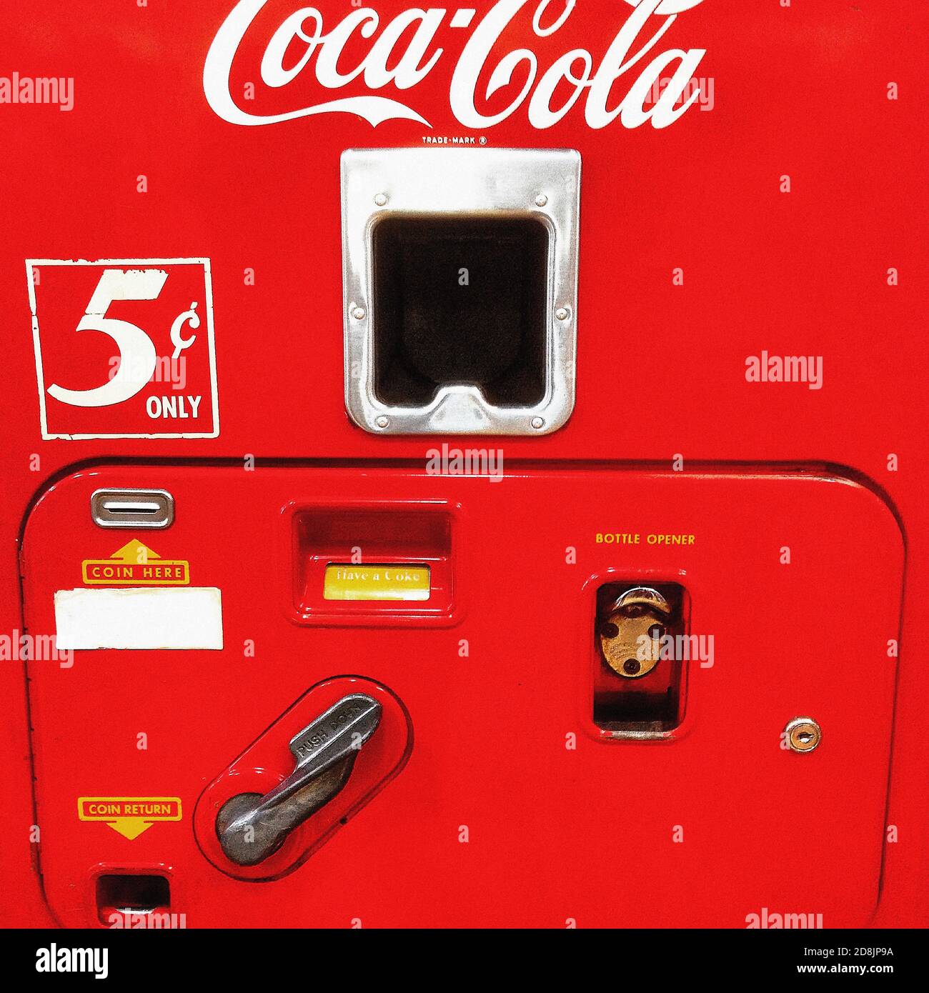 Coca Cola-Maschine Stockfoto