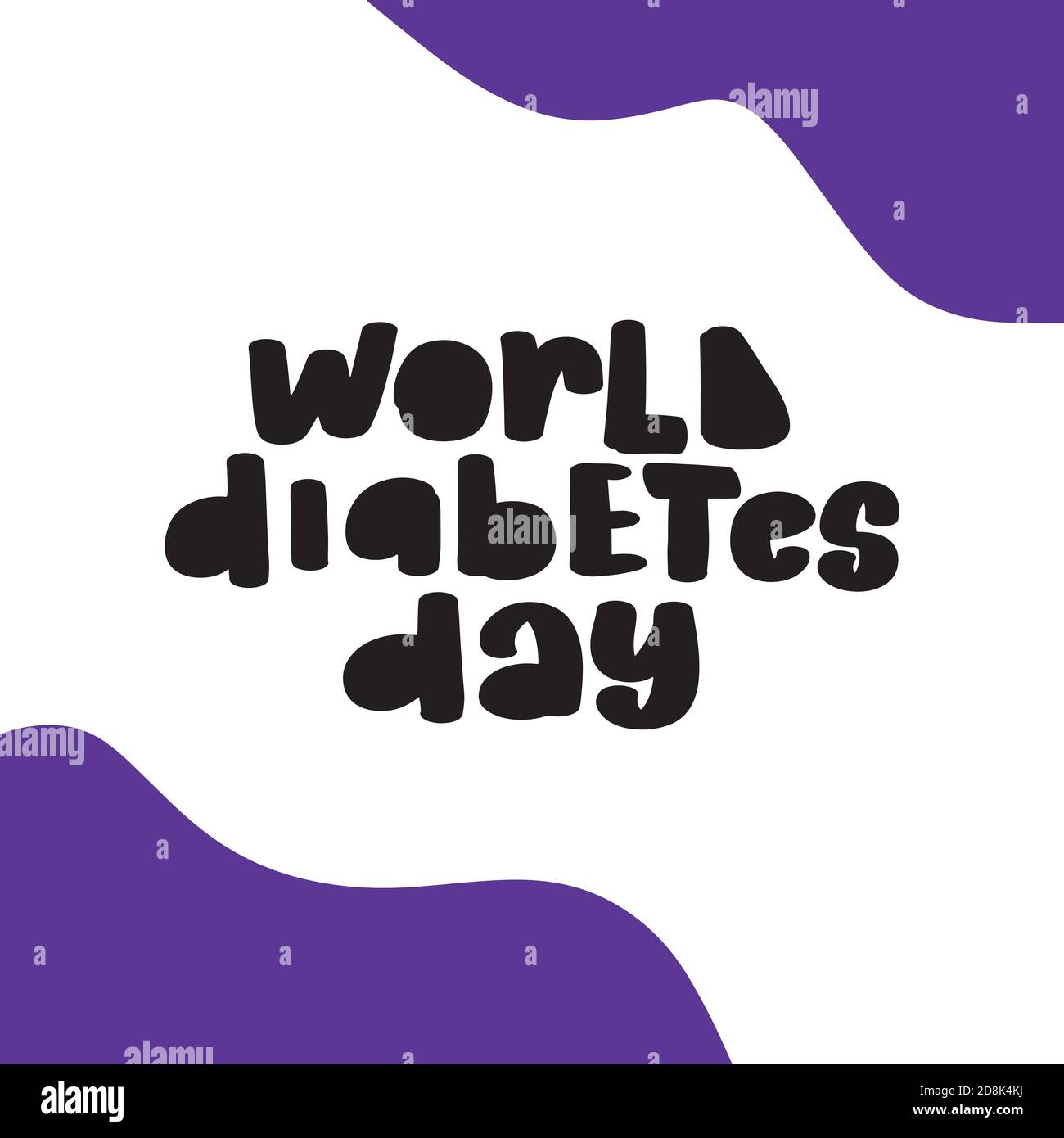 Plakat oder Banner der Welt Diabetes Tag Bewusstsein Stock Vektor