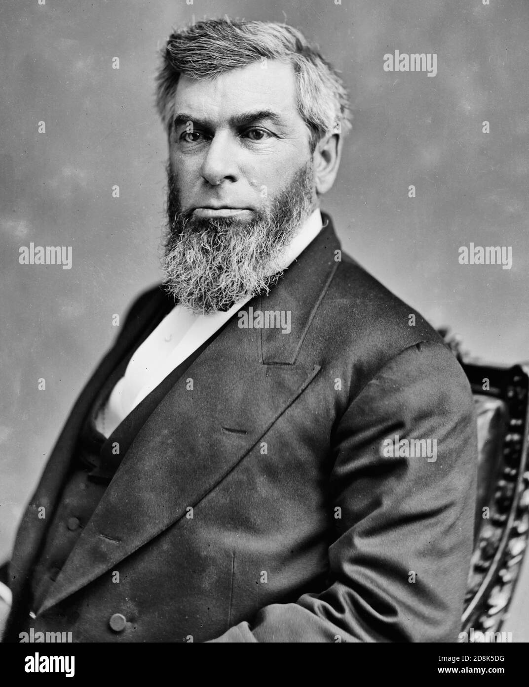 Oberrichter des Obersten Gerichtshofs der Vereinigten Staaten Morrison Waite. Aufnahme zwischen 1870 und 1880. Stockfoto