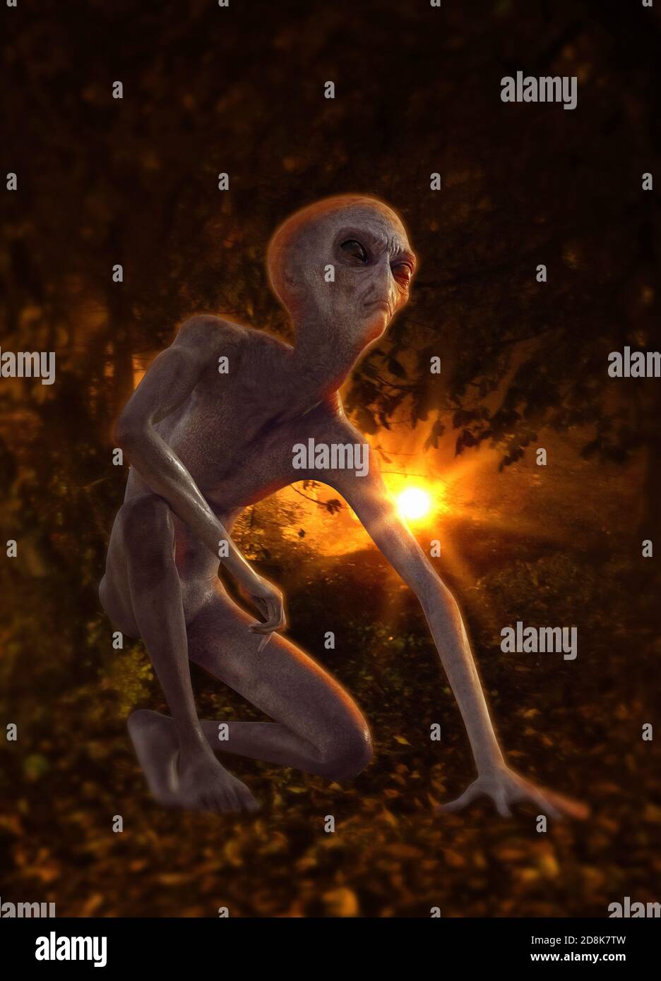 Alien, Illustration. Stockfoto
