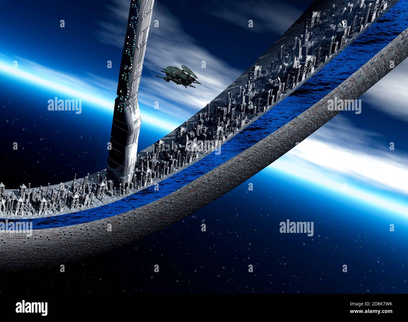 Raumstation, konzeptionelle Illustration. Stockfoto