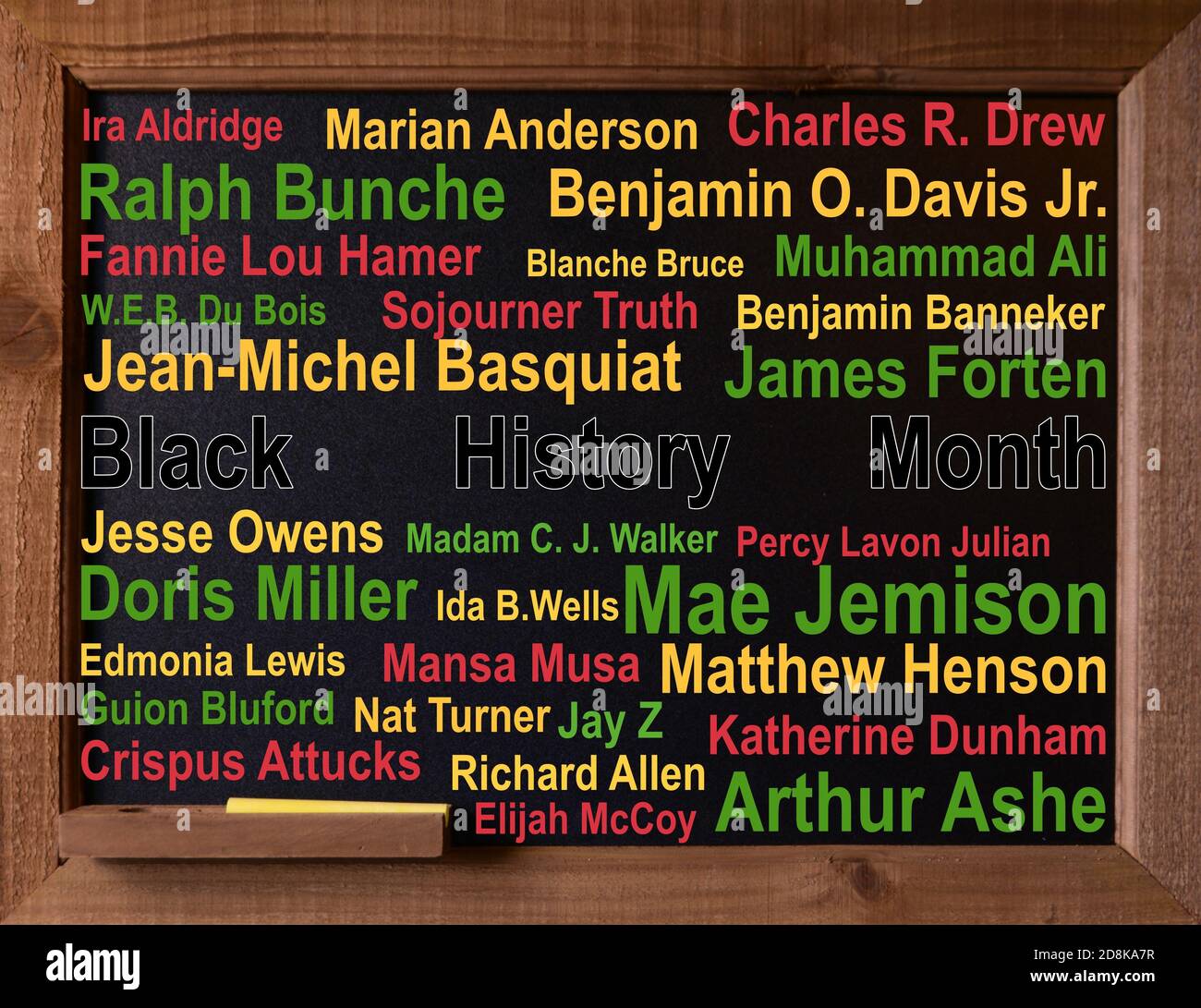 Foto einer kleinen Tafel mit Botschaft Stockfoto