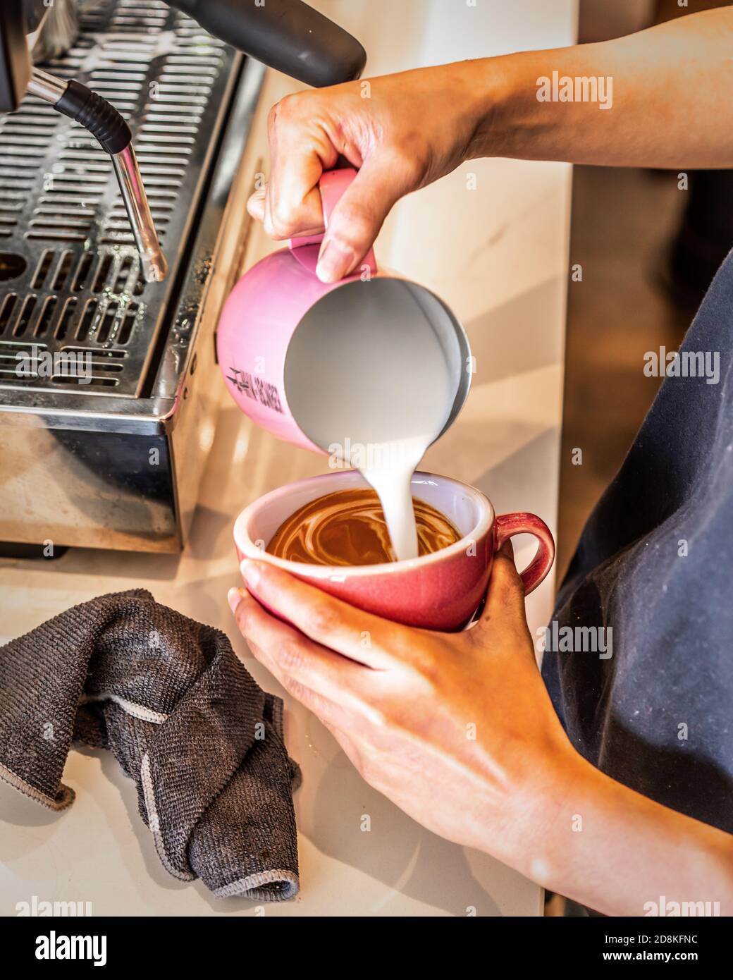Du liebst dich so sehr wie Cafés Stockfoto