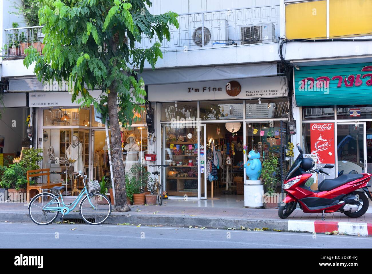 Handelsstraße Chiang Mai (im Moat) Thailand Stockfoto