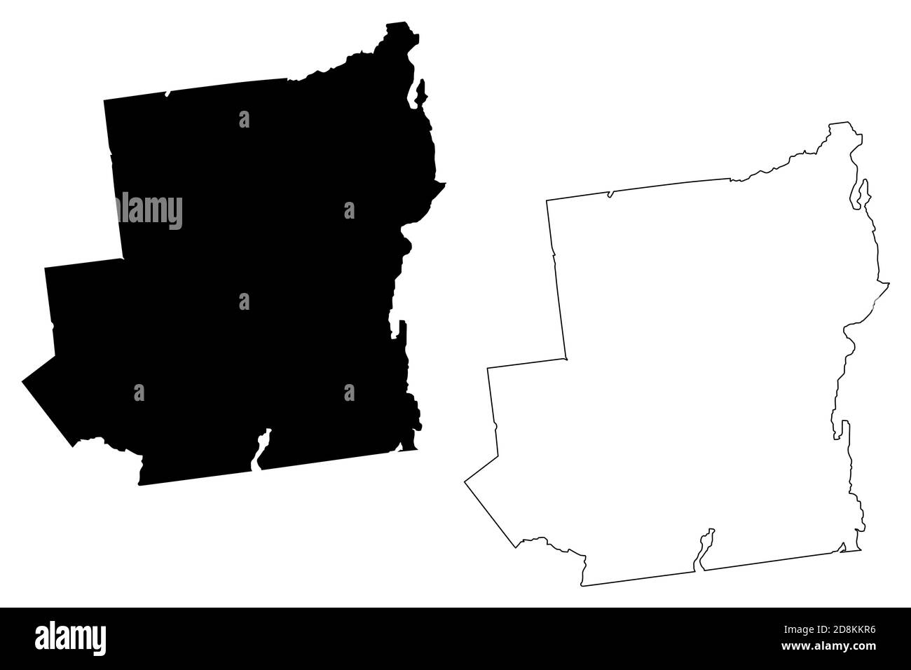 Essex County, New York State (U.S. County, United States of America, USA, U.S., US) Kartenvektordarstellung, Scribble Skizze Essex Karte Stock Vektor