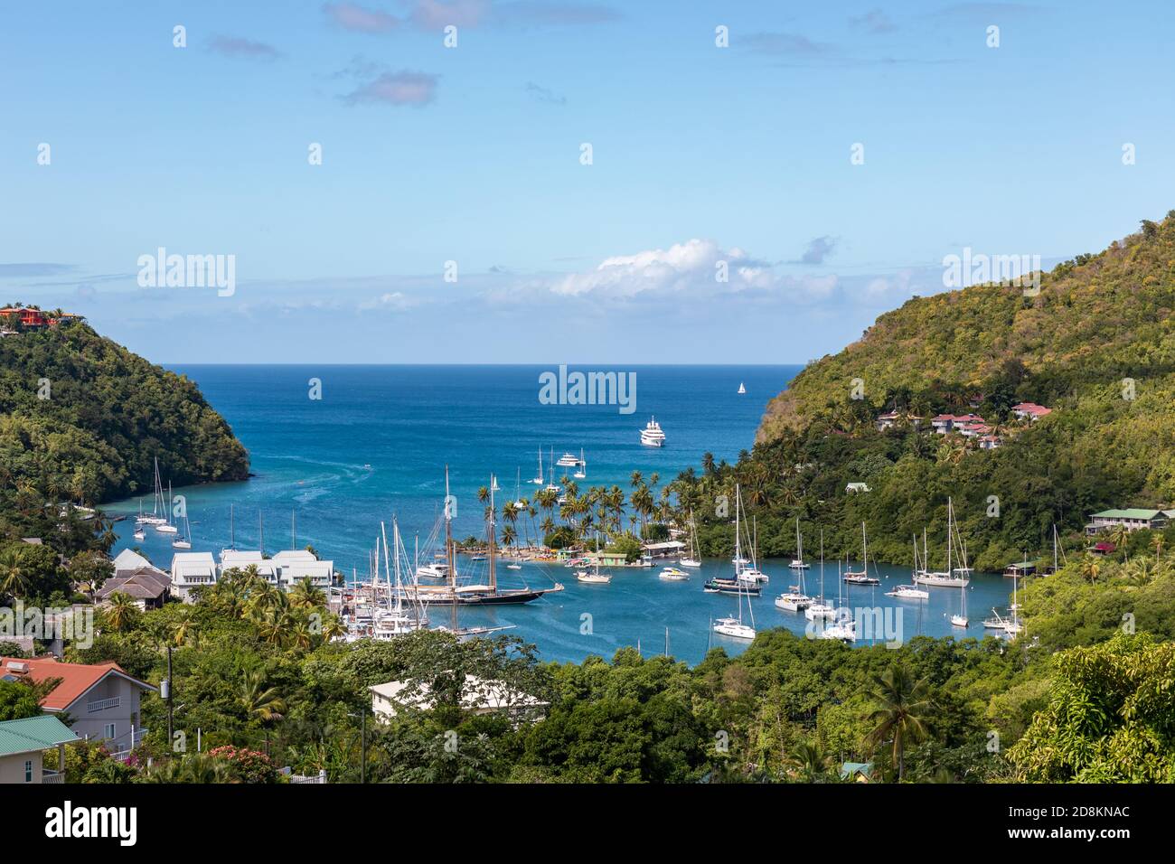 St. Lucia, Westindien - Marigot Bay Stockfoto