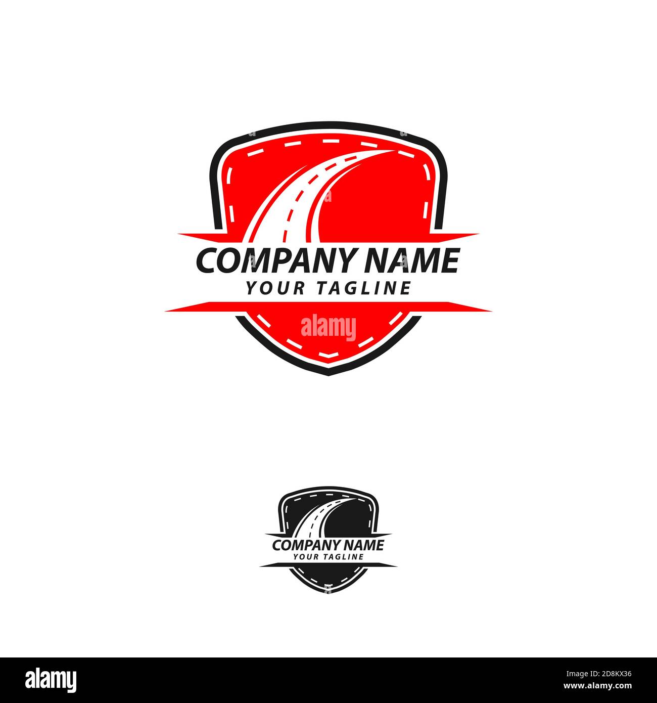 auto Straße Autobahn Vektor Logo Zeichen Design Emblem.EPS 10 Stock Vektor
