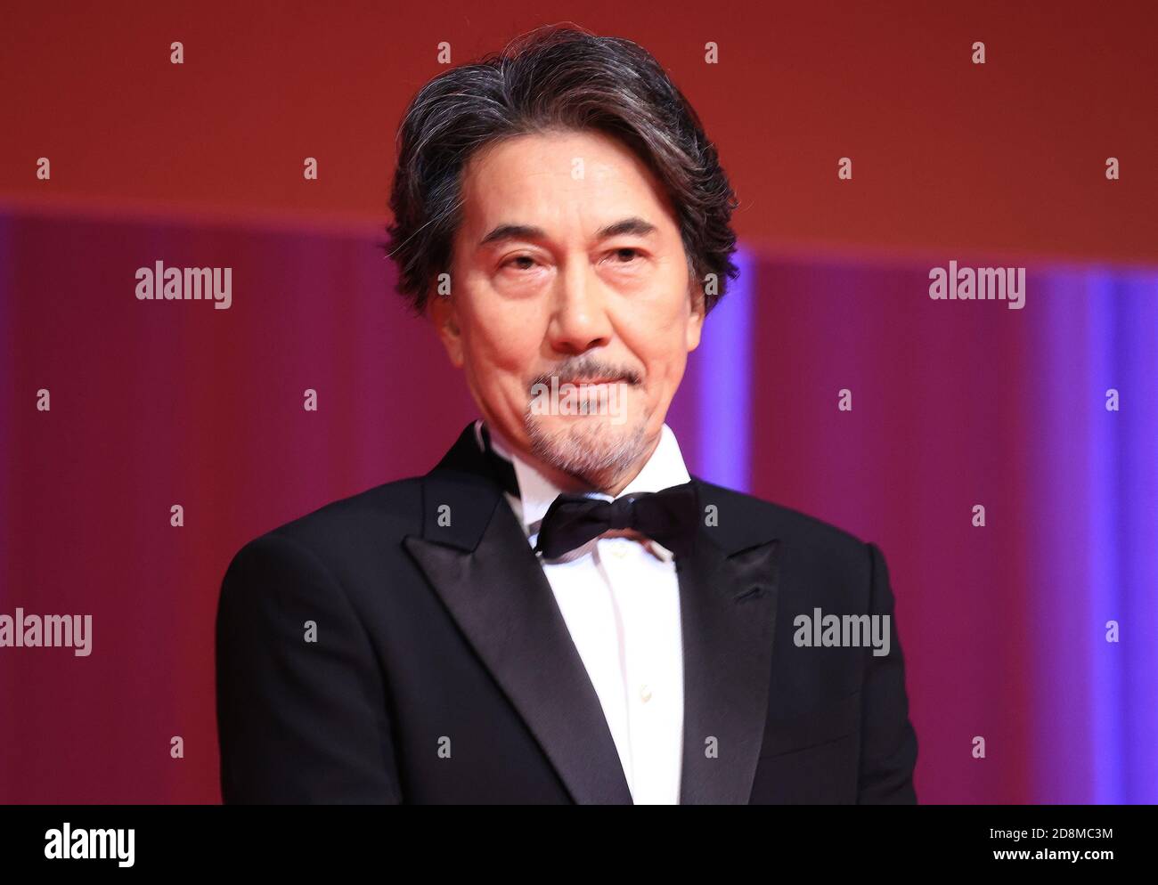 Tokio, Japan. Oktober 2020. Der japanische Schauspieler Koji Yakusho als Botschafter des Tokyo International Film Festival (TIFF) hält eine Rede bei der Eröffnungszeremonie der TIFF, die vom 31. Oktober bis 9. November in Tokio am Samstag, 31. Oktober 2020 stattfinden wird. Yakusho gewann kürzlich den Preis für den besten Schauspieler beim Chicago International Film Festival. Quelle: Yoshio Tsunoda/AFLO/Alamy Live News Stockfoto