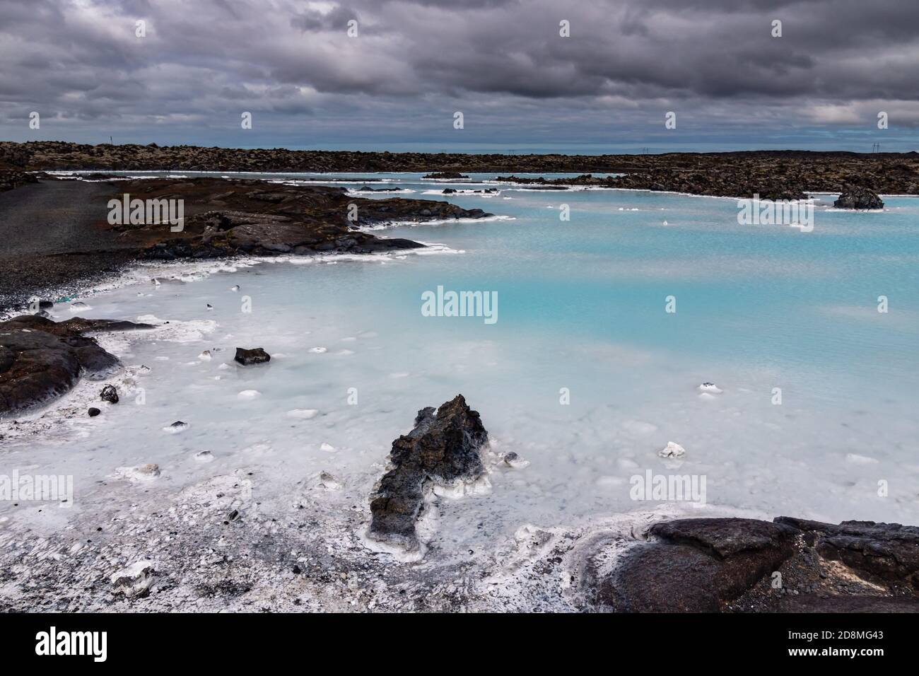 Thermalwasser außerhalb der Blauen Lagune, Island Stockfoto