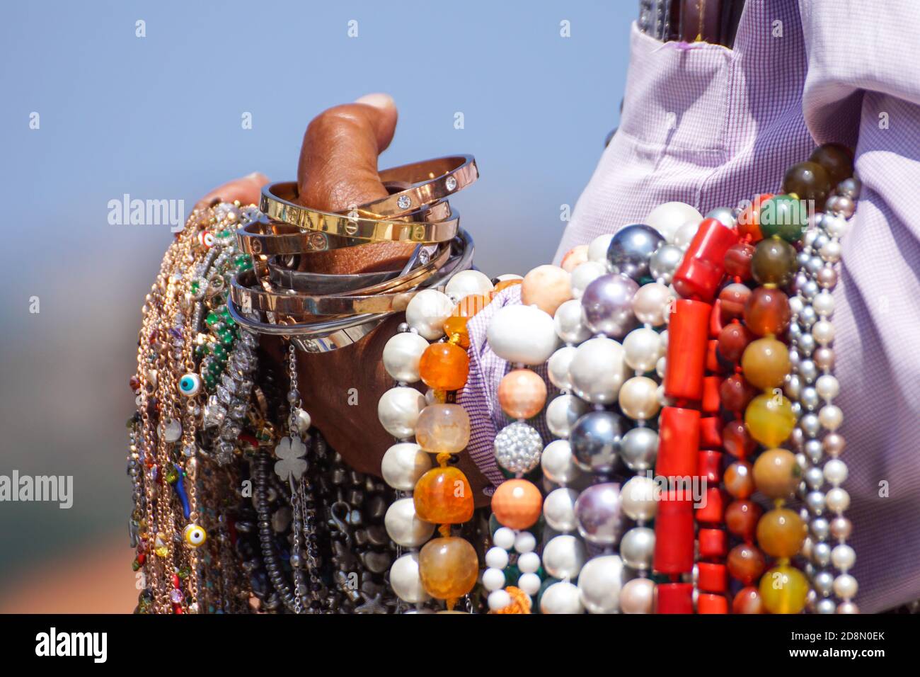 Cart Verkauf von typischen Souvenirs auf dem schönen kubanischen Strand . Stockfoto