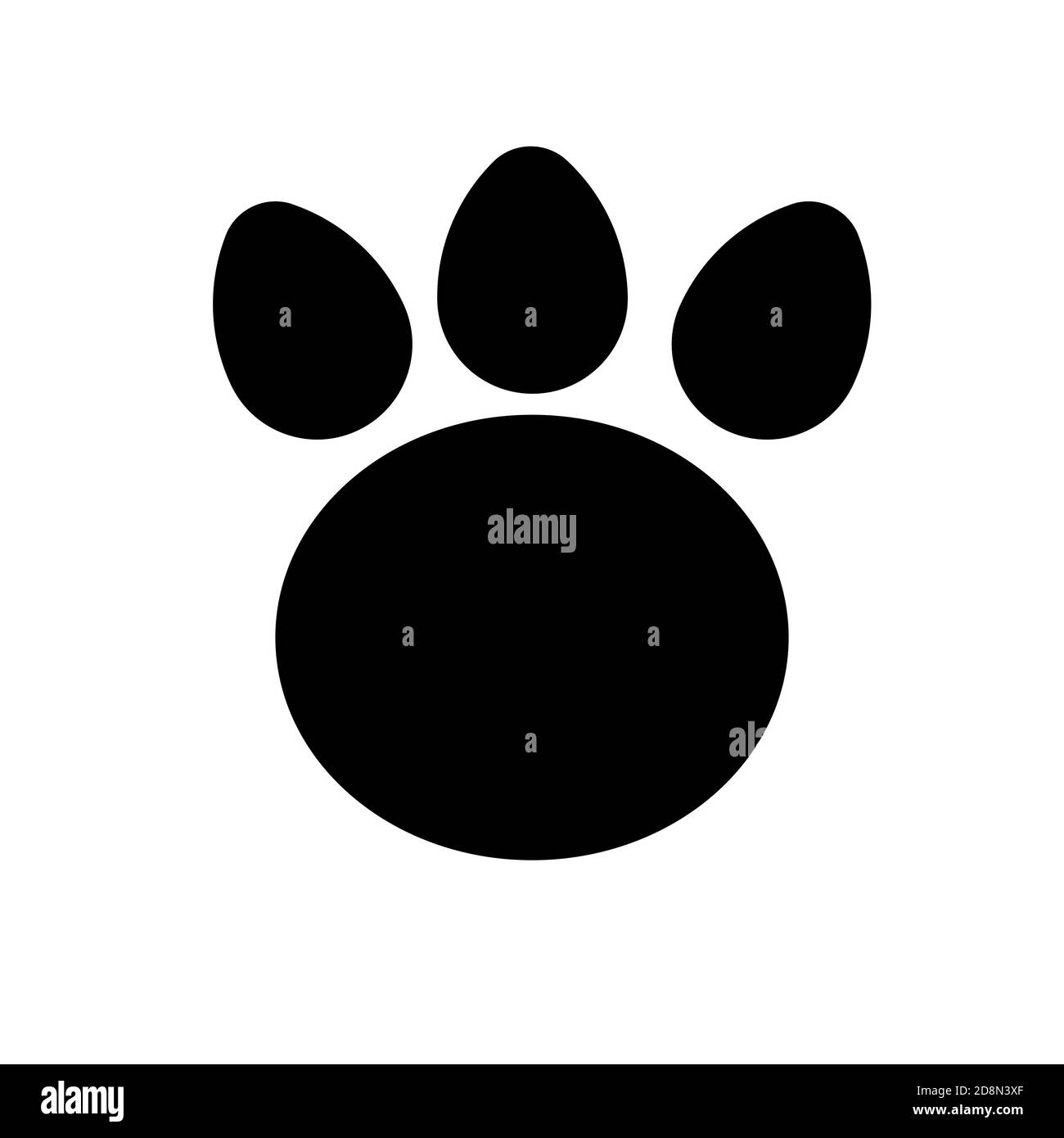 Illustrationen der Silhouette mit Tierpfoten Stockfoto