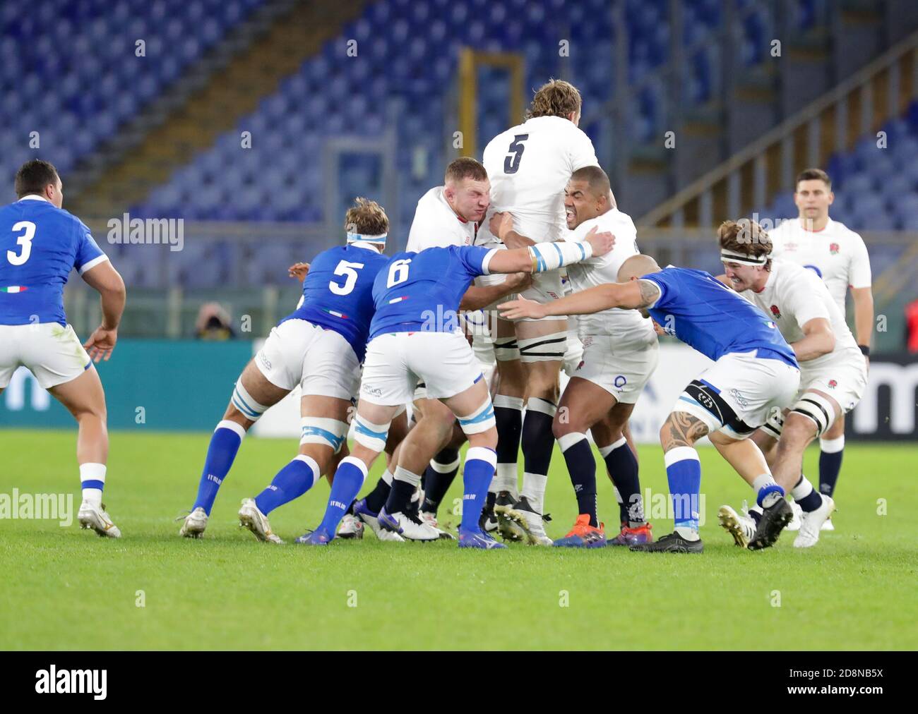 Rom, Italien. 31. Okt, 2020. rom, Italien, Stadio Olimpico, 31 Oct 2020, Maul England während Italien gegen England - Rugby Six Nations Spiel - Credit: LM/Luigi Mariani Credit: Luigi Mariani/LPS/ZUMA Wire/Alamy Live News Stockfoto