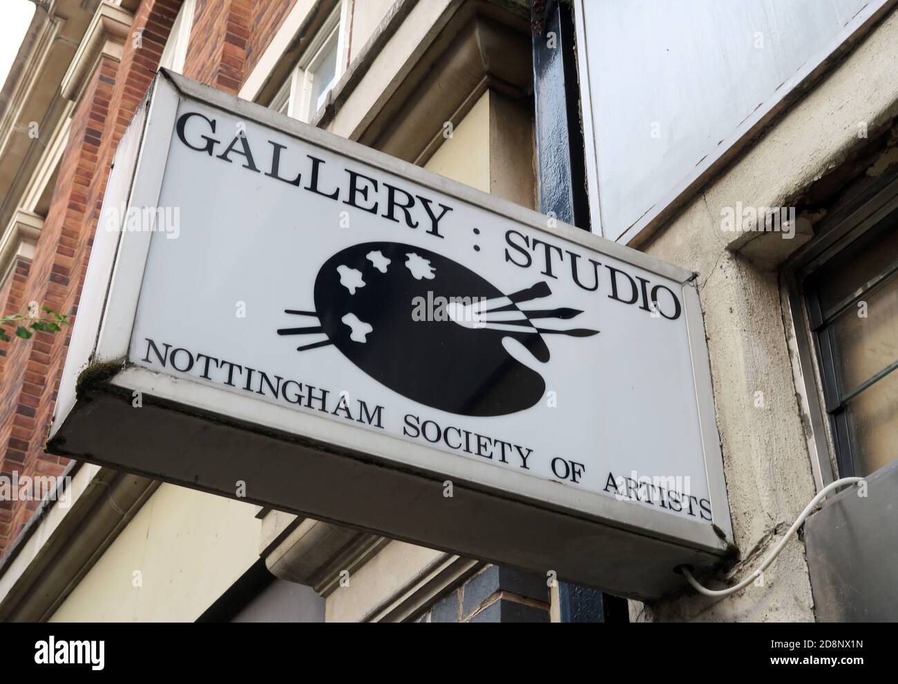 Galerie, Studio, Nottingham Society of Artists, St. Luke's House, 71 Friar Lane, England, Großbritannien Stockfoto