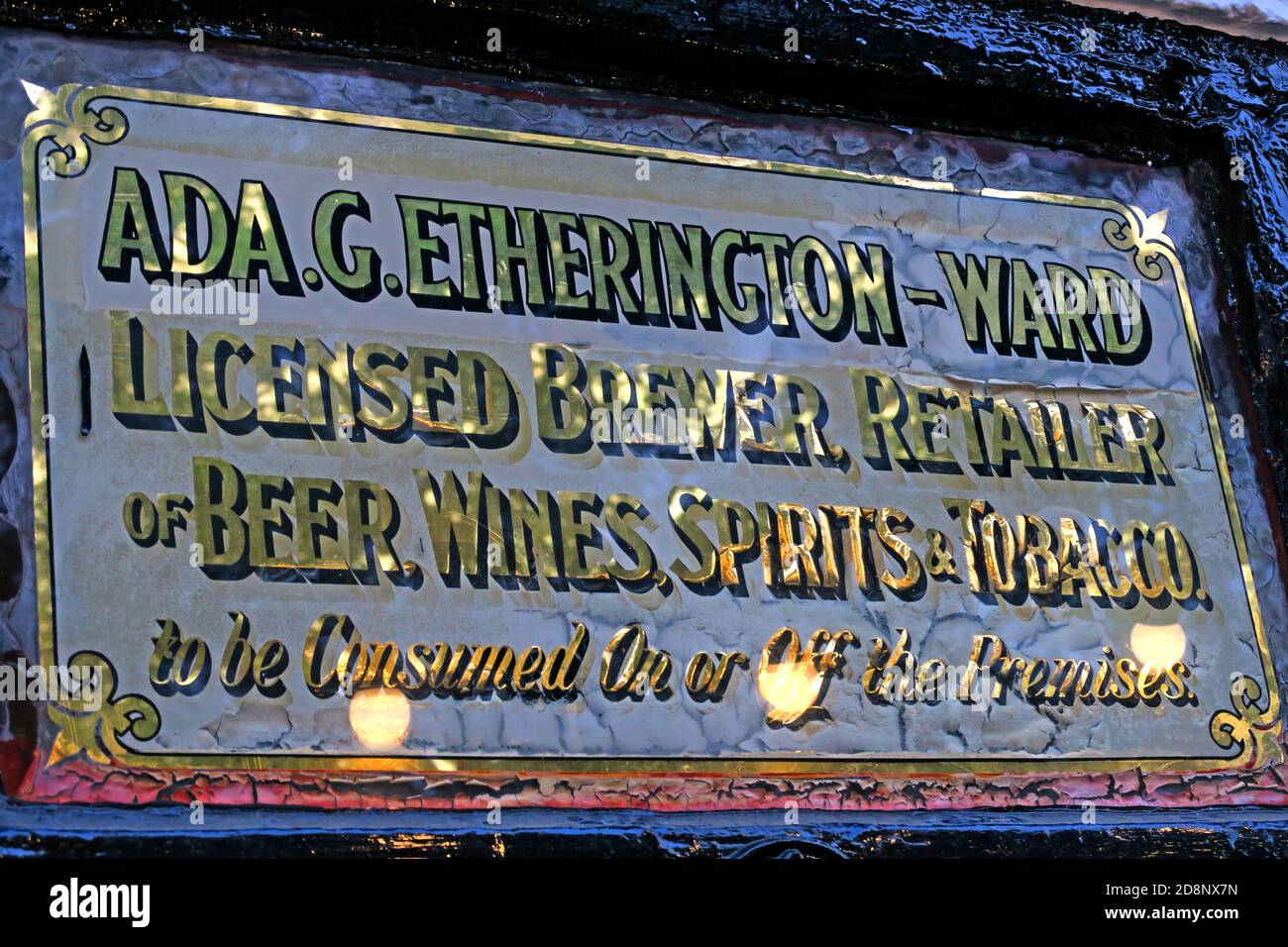Ye Olde Trip to Jerusalem Pub Schild, Old Trip to Jerusalem Bar, Ancient Pub, Brewhouse Yard, 1, Nottingham, Nottinghamshire, NG1 6AD Stockfoto