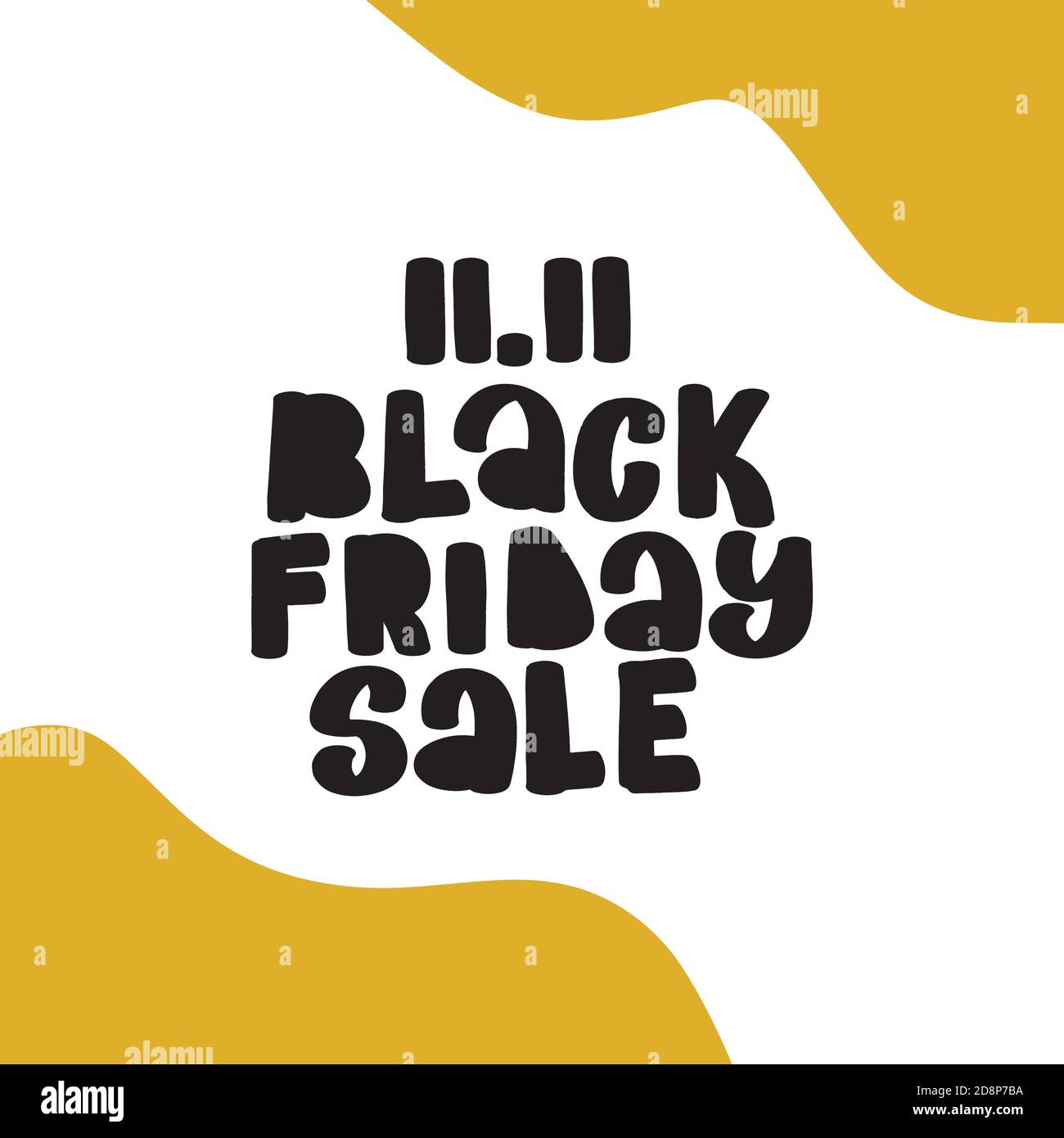 Schriftzug von Black Friday isoliert auf weißem Hintergrund Stock Vektor