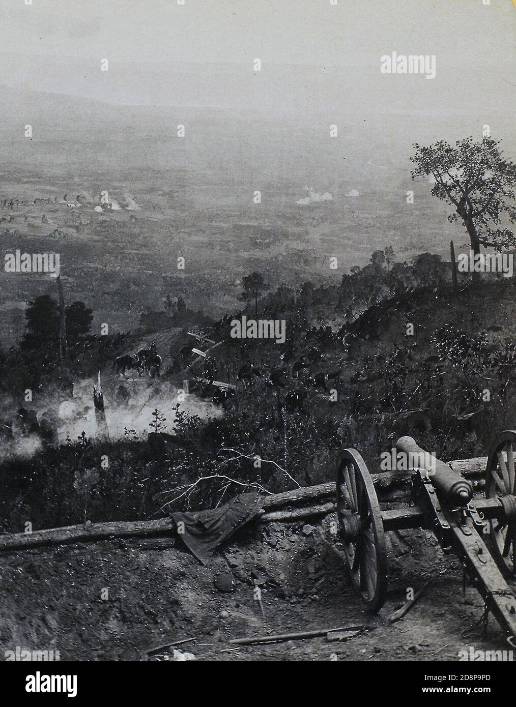 Albumendruck; Stereo; Nr. 1750 aus der Serie 'Kansas City Panorama. Battle Missionary Ridge Stockfoto